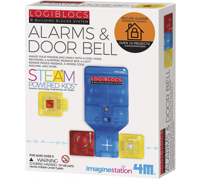 Logiblocs E-Building Blocks System Alarms & Door Bell Kids Kit Engineering and Coding Kits