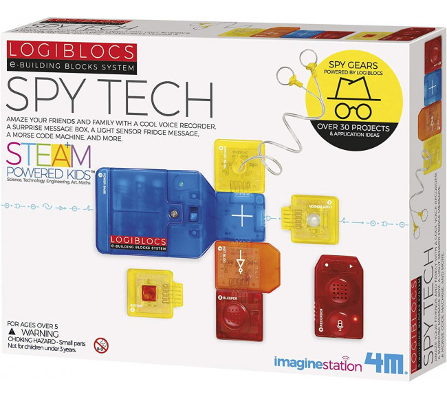 Logiblocs E-Building Blocks System Spy Tech Kids Kit Engineering and Coding Kits